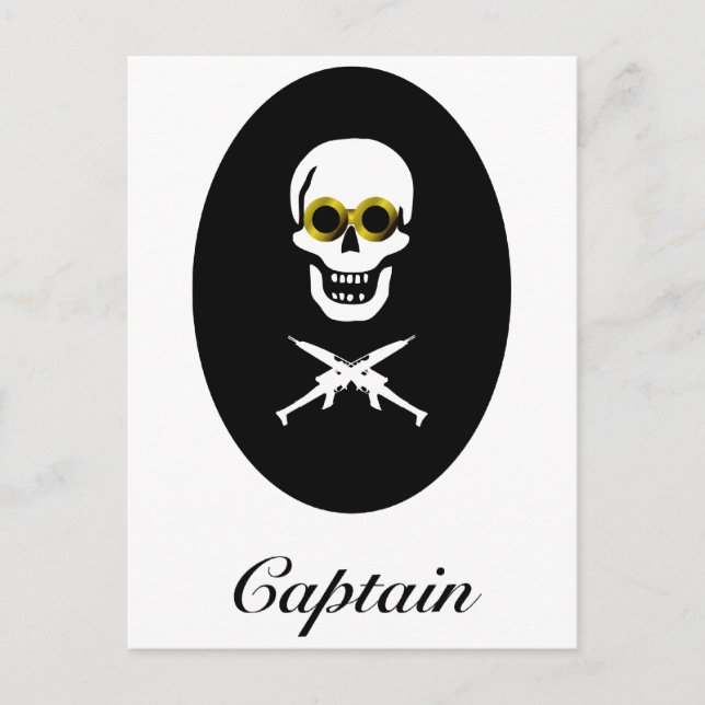 Cartão Postal Capitão Pirata Zeppelin (Frente)