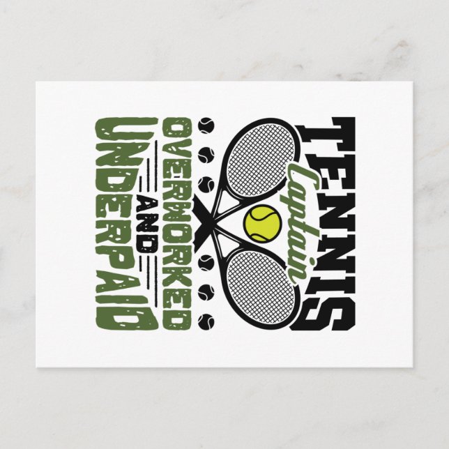 Cartão Postal Capitão tênis sobrecarregado e subremunerado (Frente)