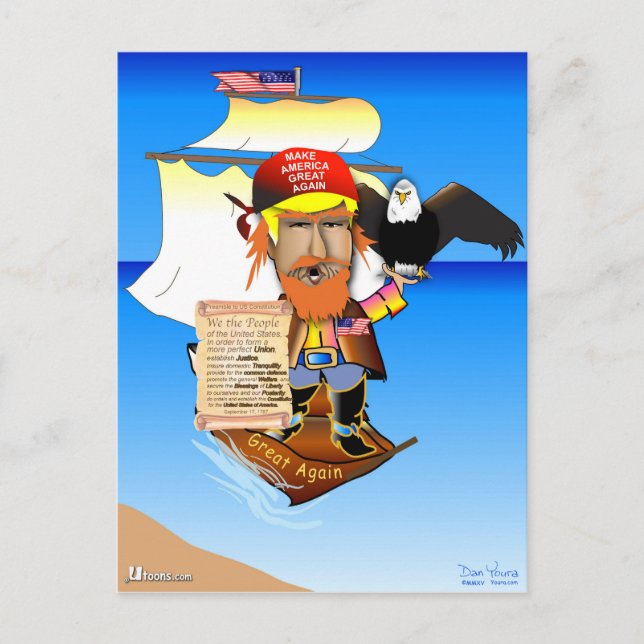Cartão Postal Capitão Trump (Frente)
