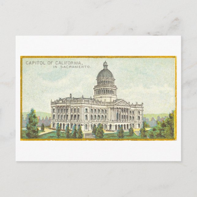 Cartão Postal Capitol Building em Sacramento, Califórnia (Frente)