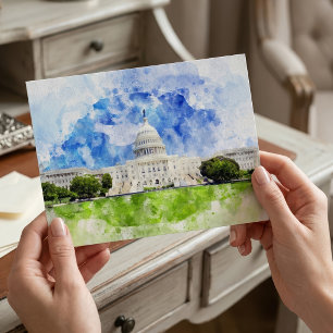 Cartão Postal Capitol dos Estados Unidos em Washington DC Aquare