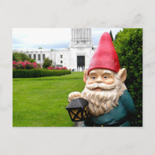 Cartão Postal Capitol Lawn Gnome