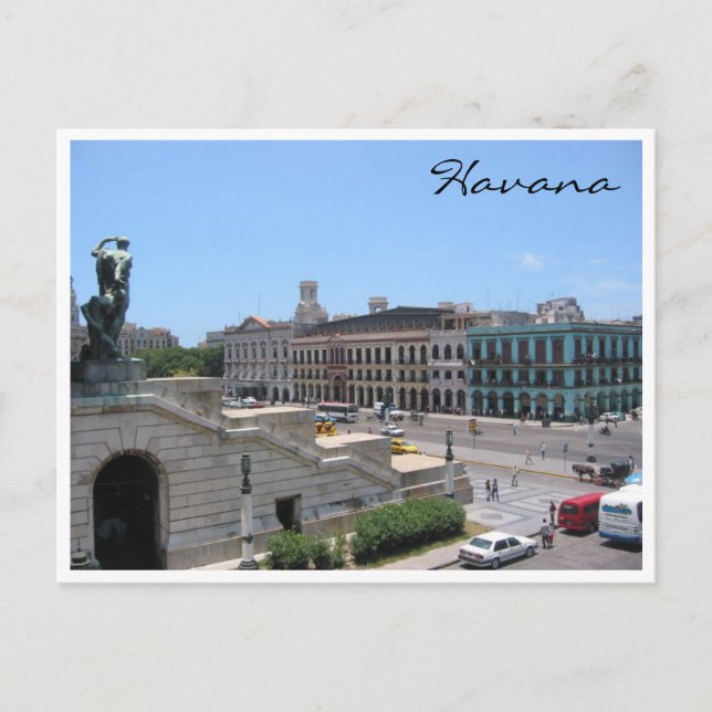 Cartão Postal Capitólio escadas havana (Frente)