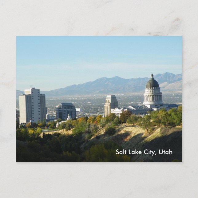 Cartão Postal Capitólio estadual de Utah - Cidade de Salt Lake (Frente)