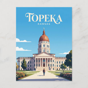 Cartão Postal Capitólio Estadual do Kansas EUA