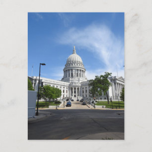 Cartão Postal Capitólio estadual em Madison, Wisconsin