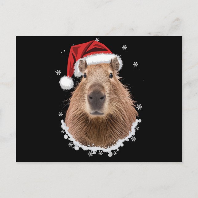 Cartão Postal Capivara Natal Engraçado  (Frente)