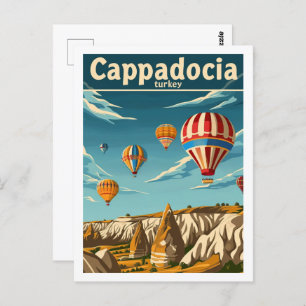 Cartão Postal Cappadocia Turkey Vintage Viagem