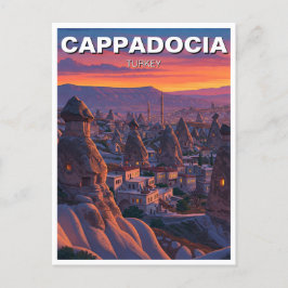 Cartão Postal Cappadocia Turquia Balões de Ar Quente Viagem
