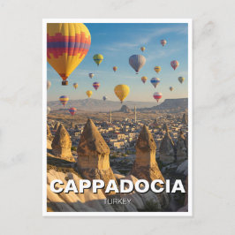 Cartão Postal Cappadocia Turquia Balões de Ar Quente Viagem