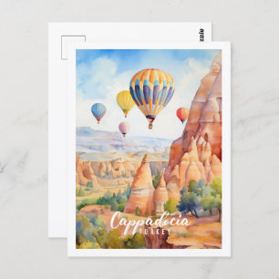 Cartão Postal Cappadocia Turquia, famosa Viagem