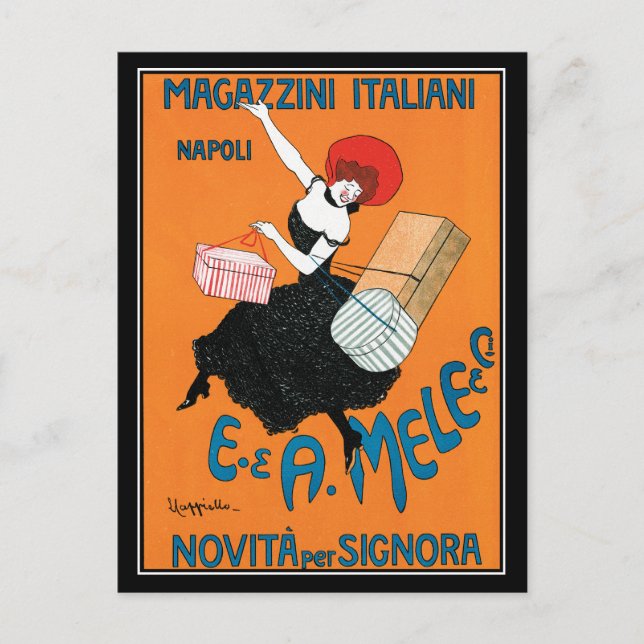 Cartão postal: Cappiello - Vintage - Magazzini Ita (Frente)