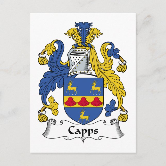 Cartão Postal Capps Family Crest (Frente)