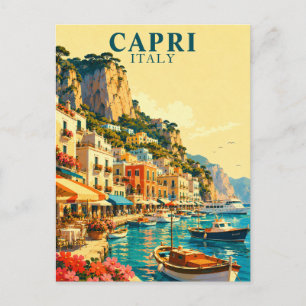 Cartão Postal Capri Itália Marina Grande Porto Souvenir