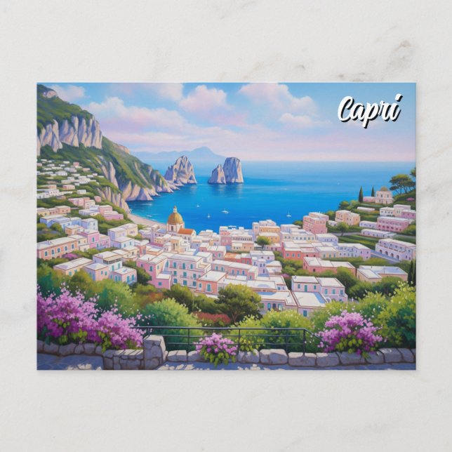 Cartão Postal Capri Itália Viagem (Frente)