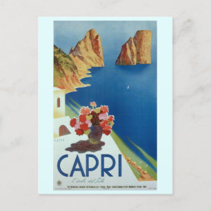 Cartão Postal Capri Italy Vintage Viagem italiano