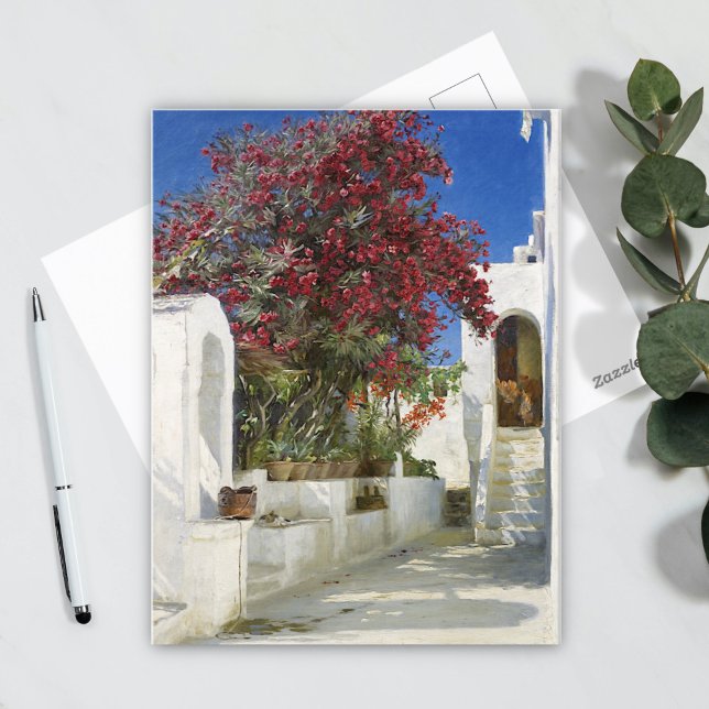 Cartão Postal Capri - Oleanders in bloom, Peder Severin Krøyer (Criador carregado)
