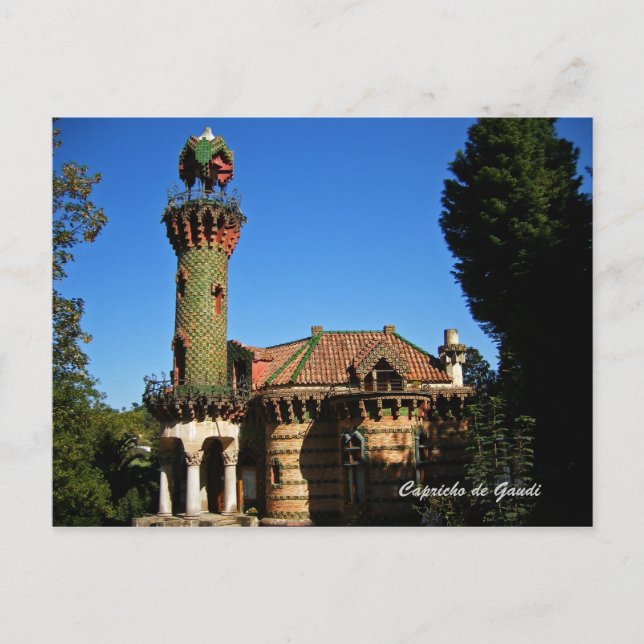 Cartão Postal Capricho de Gaudi.Comillas (Frente)