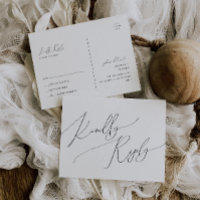 Caprichoso Script Minimalista para RSVP de Casamen