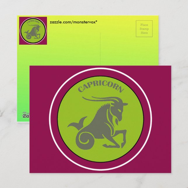 Cartão postal Capricorn (Frente/Verso)