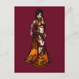 Cartão Postal Capricorn Belly Dancer