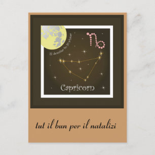 Cartão Postal Capricórnio 22 de dezembro fin 20 schaner Postkar