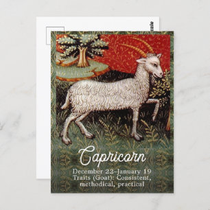 Cartão Postal Capricórnio - Festa de aniversário de Sinal Zodiac