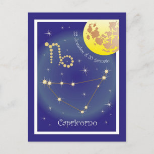 Cartão Postal Capricorno 22 dicembre al 20 gennaio Postkarte