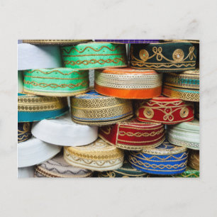 Cartão Postal Caps árabes no mercado