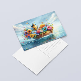 Cartão Postal Captain Honeybee's Floral Flotilla