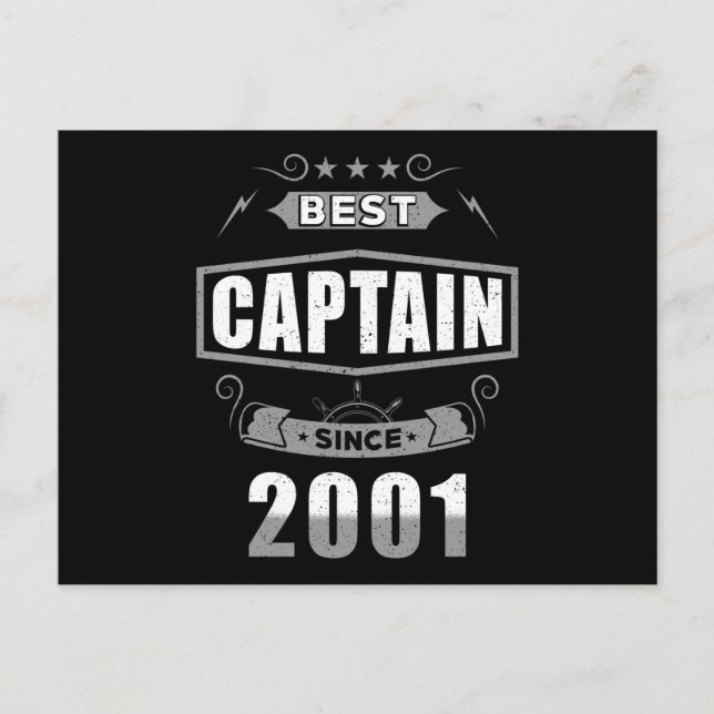 Cartão Postal Captain's Birthday Best Captain Since 2001 (Frente)