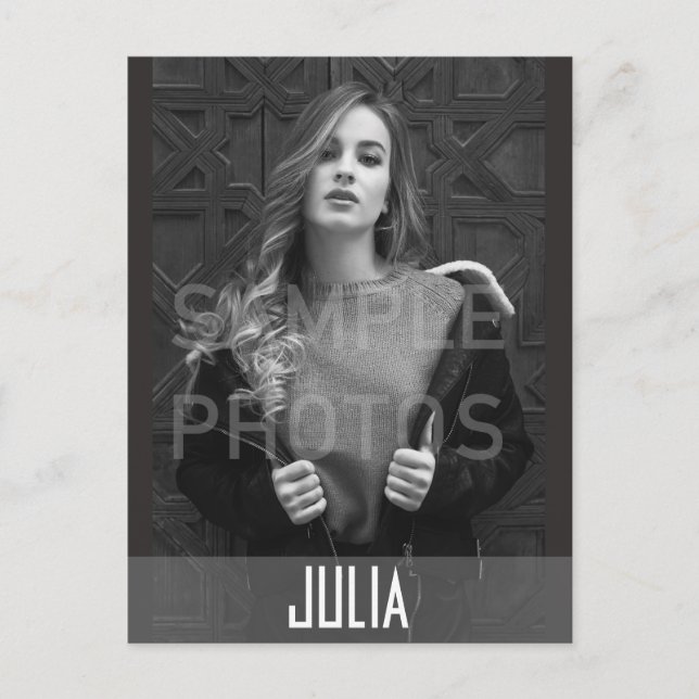 Cartão Postal Captura de cabeça do modelo de placas Modelo Comp (Frente)