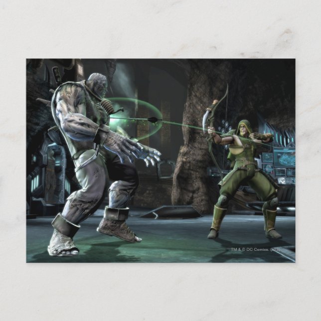 Cartão Postal Captura de tela: Grundy vs Green Arrow (Frente)