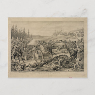 Cartão Postal Captura e morte de Bull em 15 de dezembro de 1890