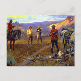 Cartão Postal "Capturado com os bens" por Charles M Russell