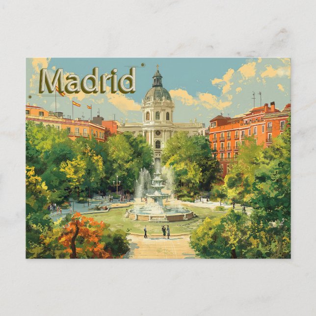 Cartão Postal Capturar a Beleza de Madrid (Frente)