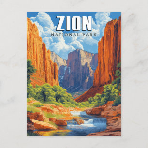 Cartão Postal Capture a Beleza dos estreitos do Zion National Pa