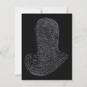Cartão Postal Capuz de Guerreiro de Cota de Malha
