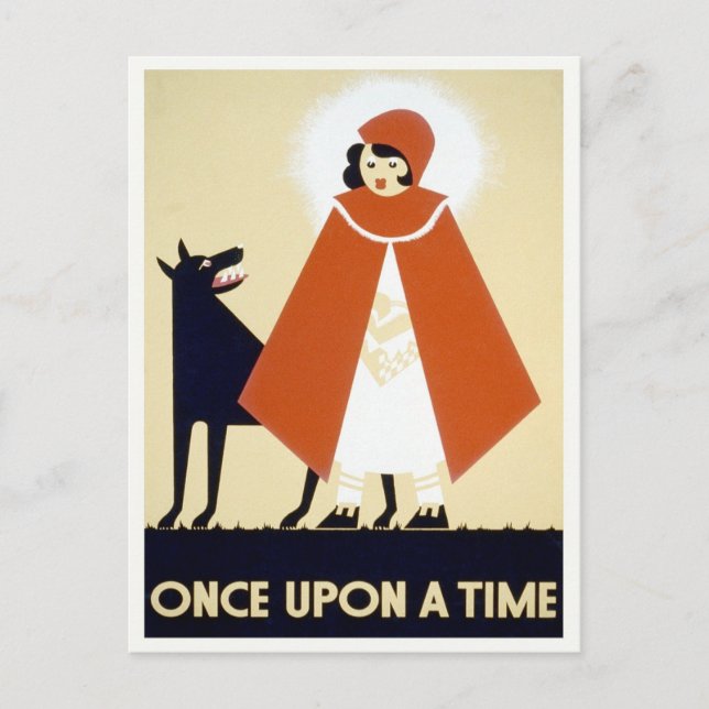 Cartão Postal Capuzinho Vermelho, 1936 (Frente)