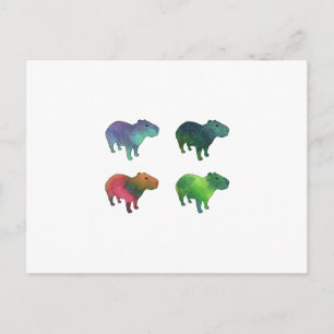 Cartão Postal Capybaras Espaciais