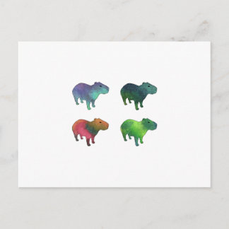 Cartão Postal Capybaras Espaciais