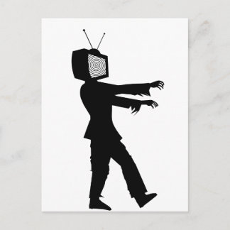 Cartão Postal Cara da TV Zombie por Chillee Wilson