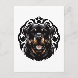 Cartão Postal Cara de Cachorro Rottweiler