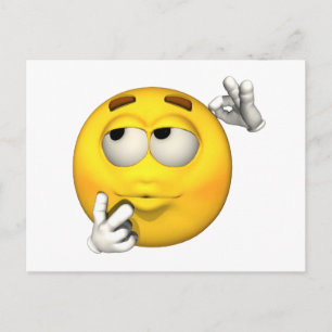 Cartão Postal Cara de Emoção - Cartão-postal Pensando