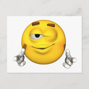 Cartão Postal Cara de Emoção - Cartão-postal Piscar os olhos
