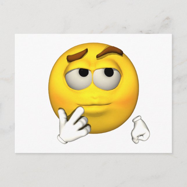 Cartão Postal Cara de Emoção - Cartão-postal sarcástico (Frente)