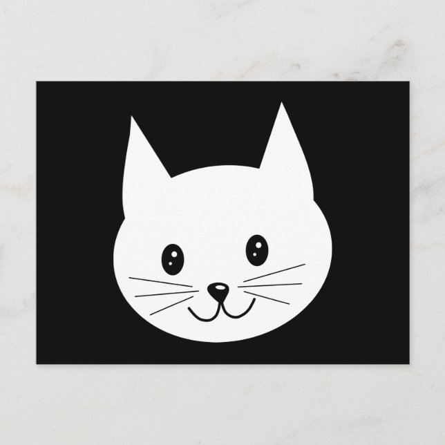 Cartão Postal Cara De Gato Bonita. (Frente)