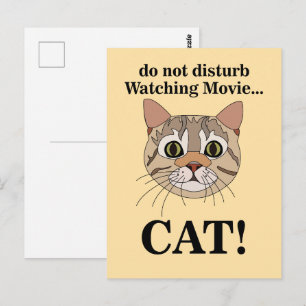 Cartão Postal Cara de Gato Engraçada