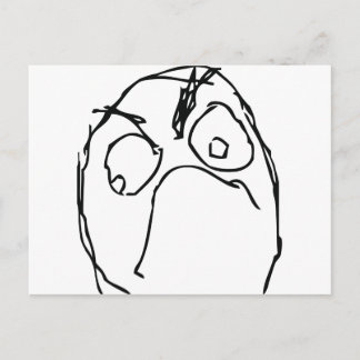 Cartão Postal Cara de Memória Infeliz Irritada