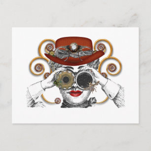 Cartão Postal cara de steampunk